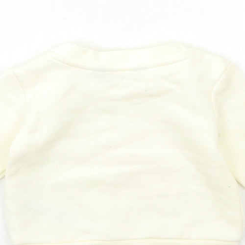 Primark Baby White   Pullover Jumper Size 6-9 Months  - BE NICE BE KIND