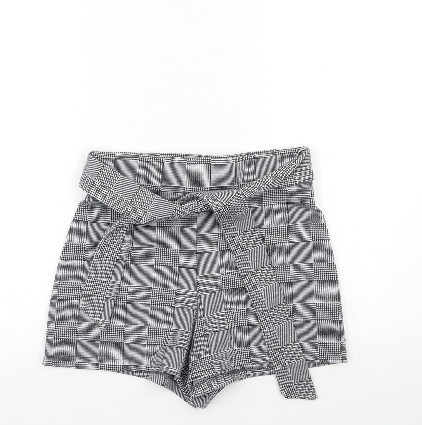Miss Selfridge Womens Grey Check  Bermuda Shorts Size 6