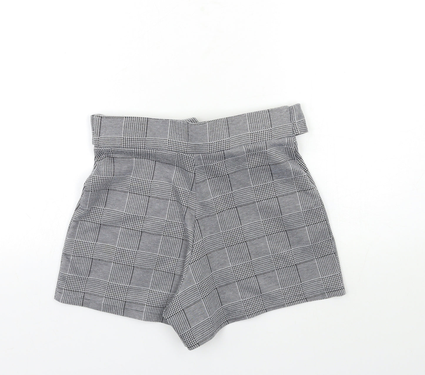 Miss Selfridge Womens Grey Check  Bermuda Shorts Size 6