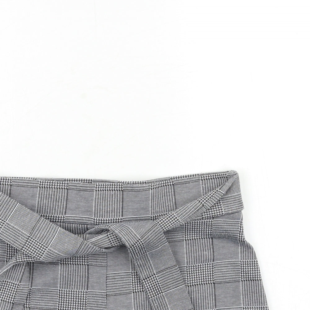Miss Selfridge Womens Grey Check  Bermuda Shorts Size 6