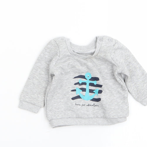 Matalan Boys Grey   Pullover Jumper Size 0-3 Months