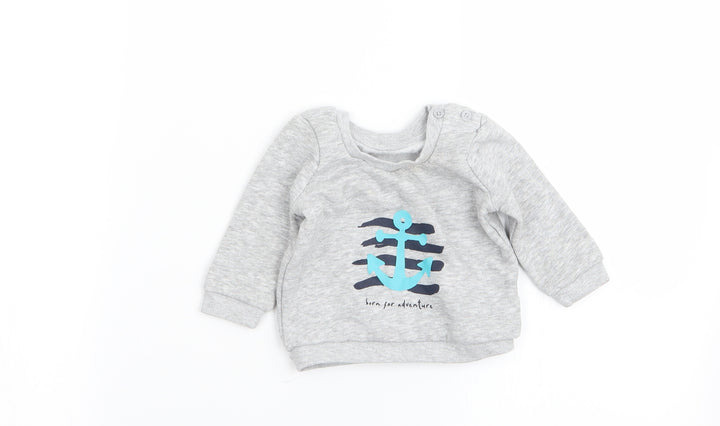 Matalan Boys Grey Pullover Jumper Size 0-3 Months