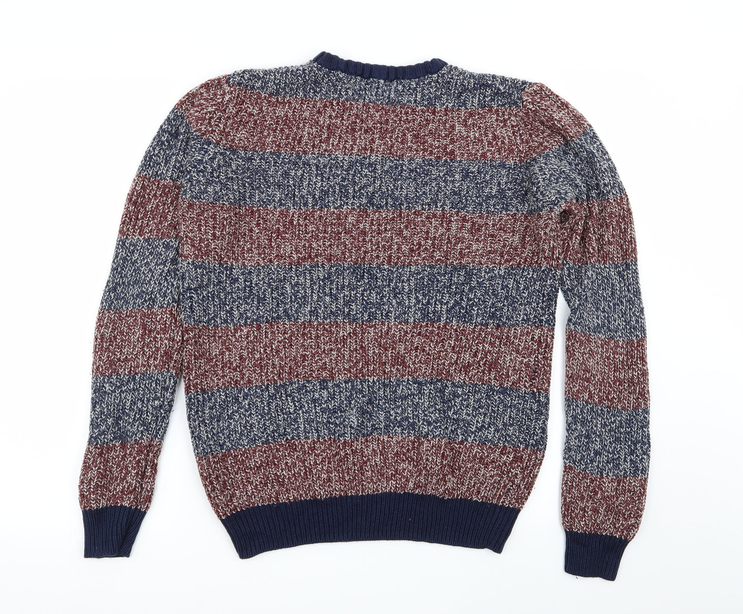 Cedar Wood State Mens Multicoloured Striped  Pullover Jumper Size M
