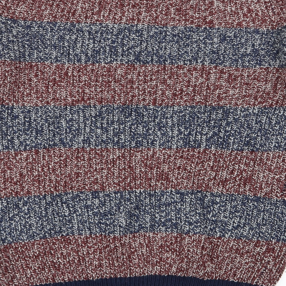 Cedar Wood State Mens Multicoloured Striped  Pullover Jumper Size M