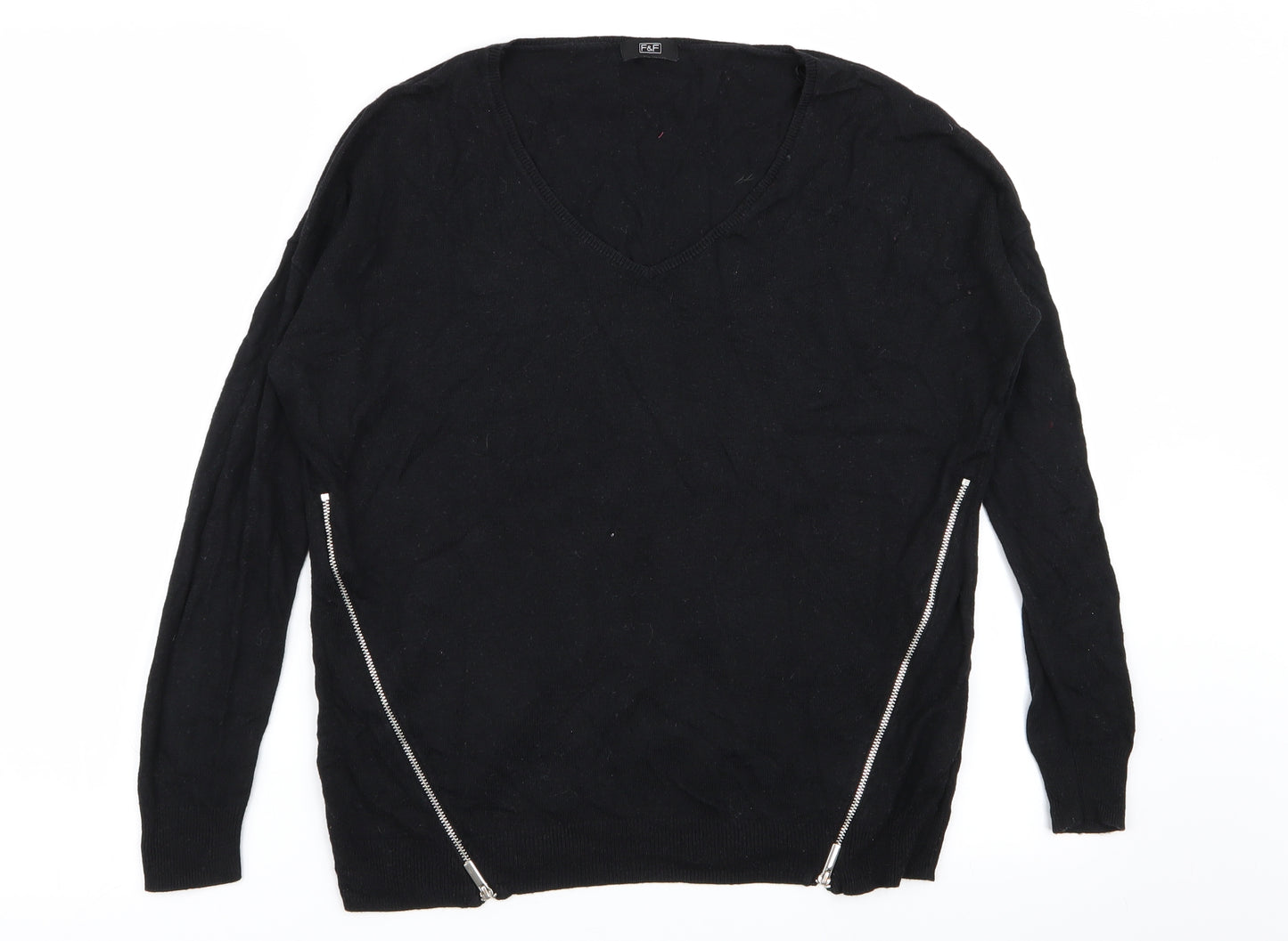 F&F Womens Black   Pullover Jumper Size 8
