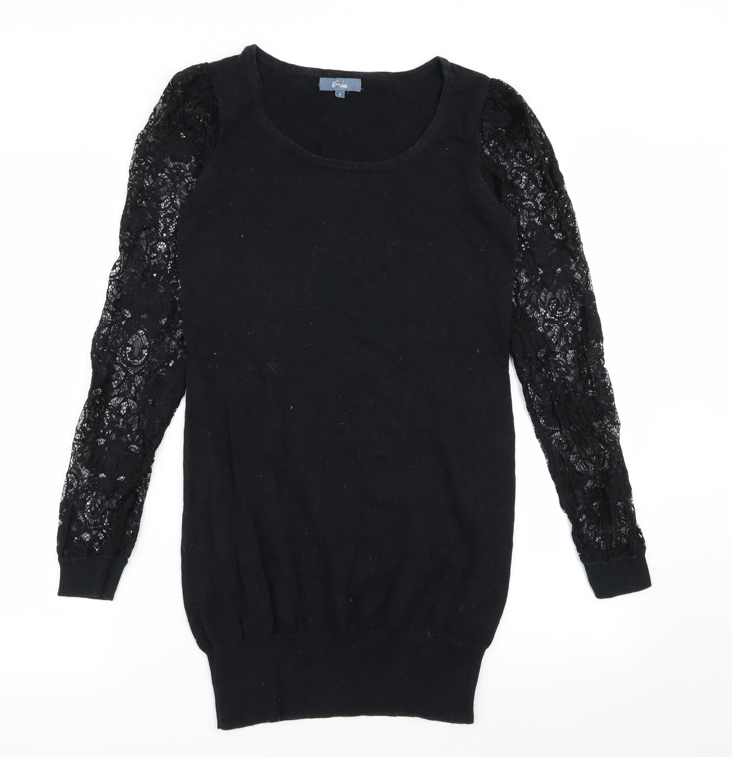 evie Womens Black Floral  Jumper Dress  Size 8