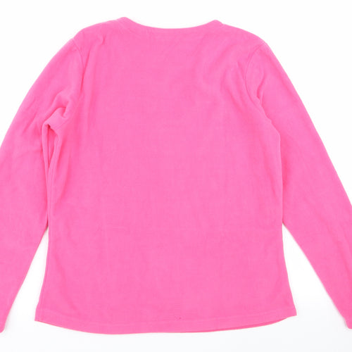 Asda George Womens Pink Solid  Top Pyjama Top Size 8  - size 8-10