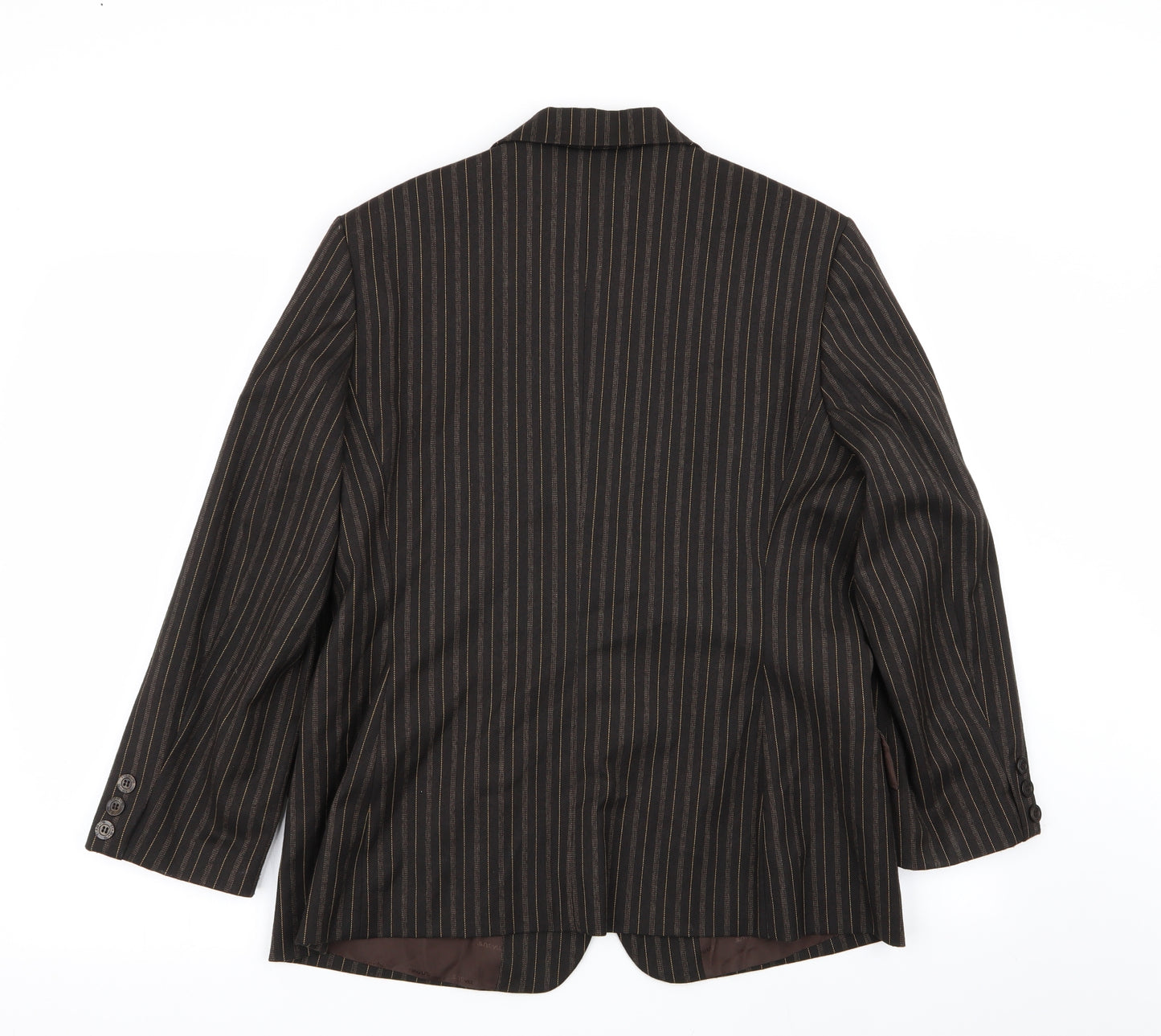tiagu.s Womens Brown Striped  Jacket Blazer Size 14