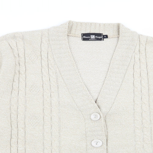 Classic Image Womens Beige   Cardigan Jumper Size S