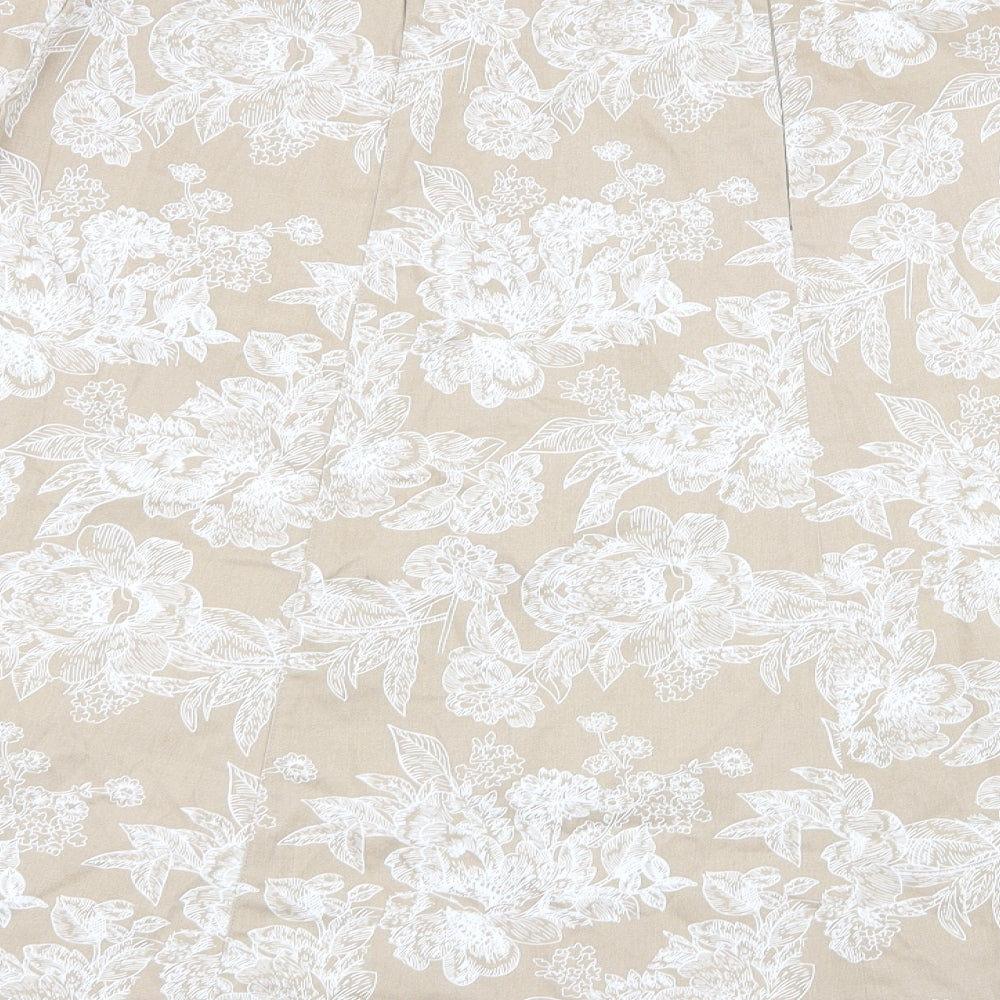 Damart Womens Beige Floral  Flare Skirt Size 26