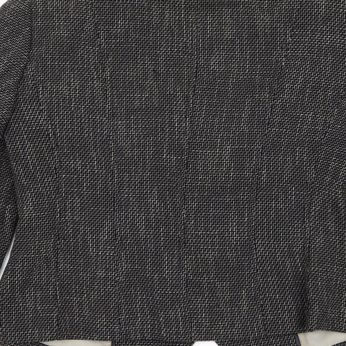 M&S Womens Black Geometric  Jacket Blazer Size 10