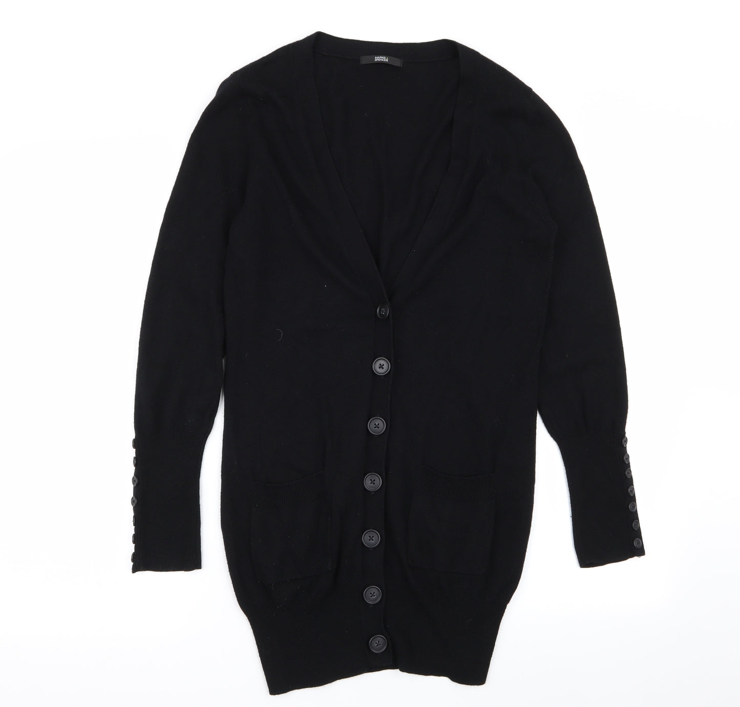 M&S Womens Black   Cardigan Jumper Size 10