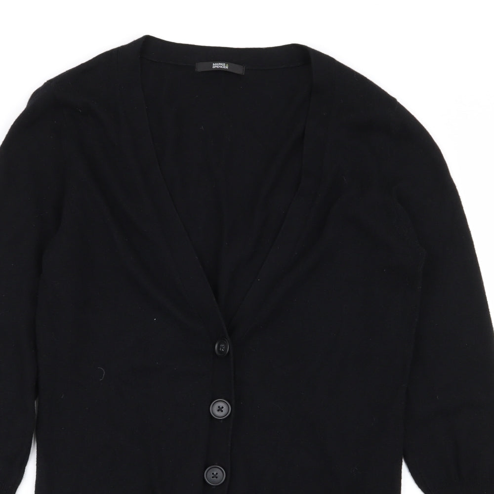 M&S Womens Black   Cardigan Jumper Size 10