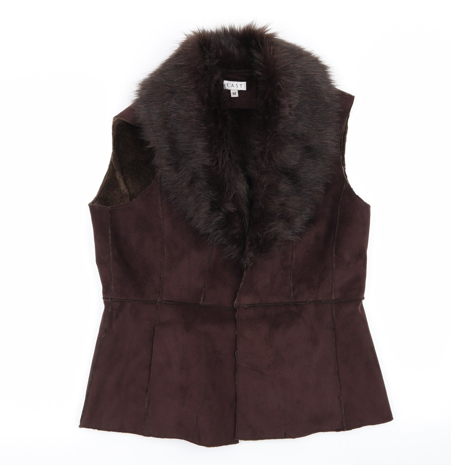 EAST Womens Brown   Gilet Jacket Size M