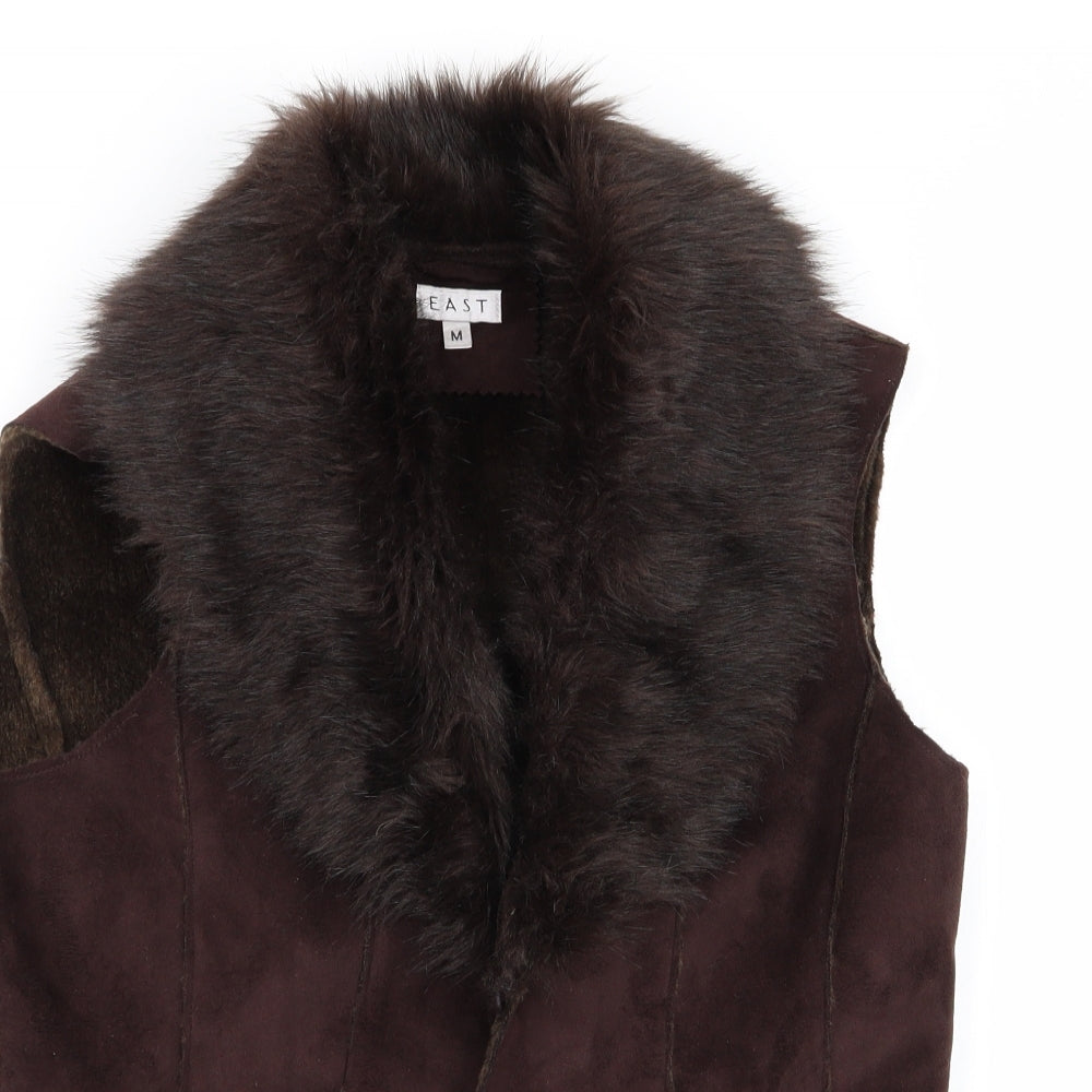 EAST Womens Brown   Gilet Jacket Size M