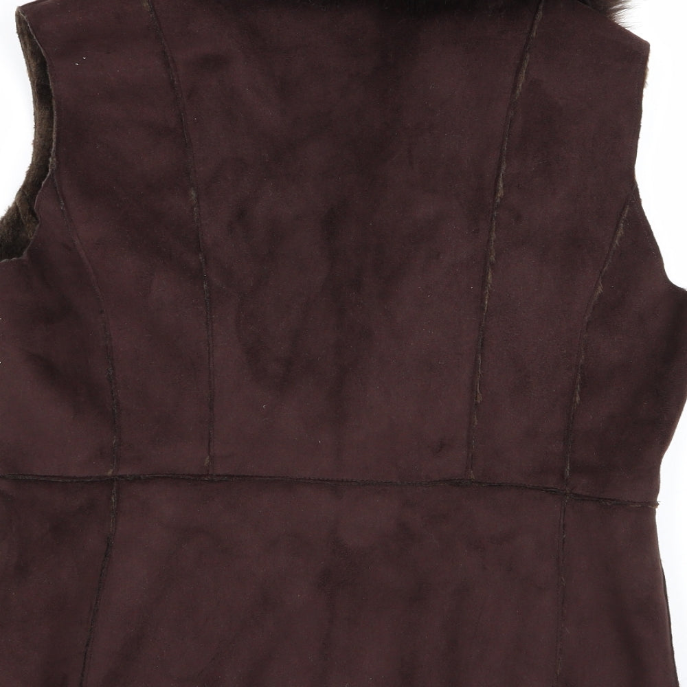 EAST Womens Brown   Gilet Jacket Size M