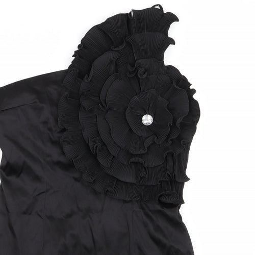 AX Paris Womens Black Floral  A-Line  Size 14