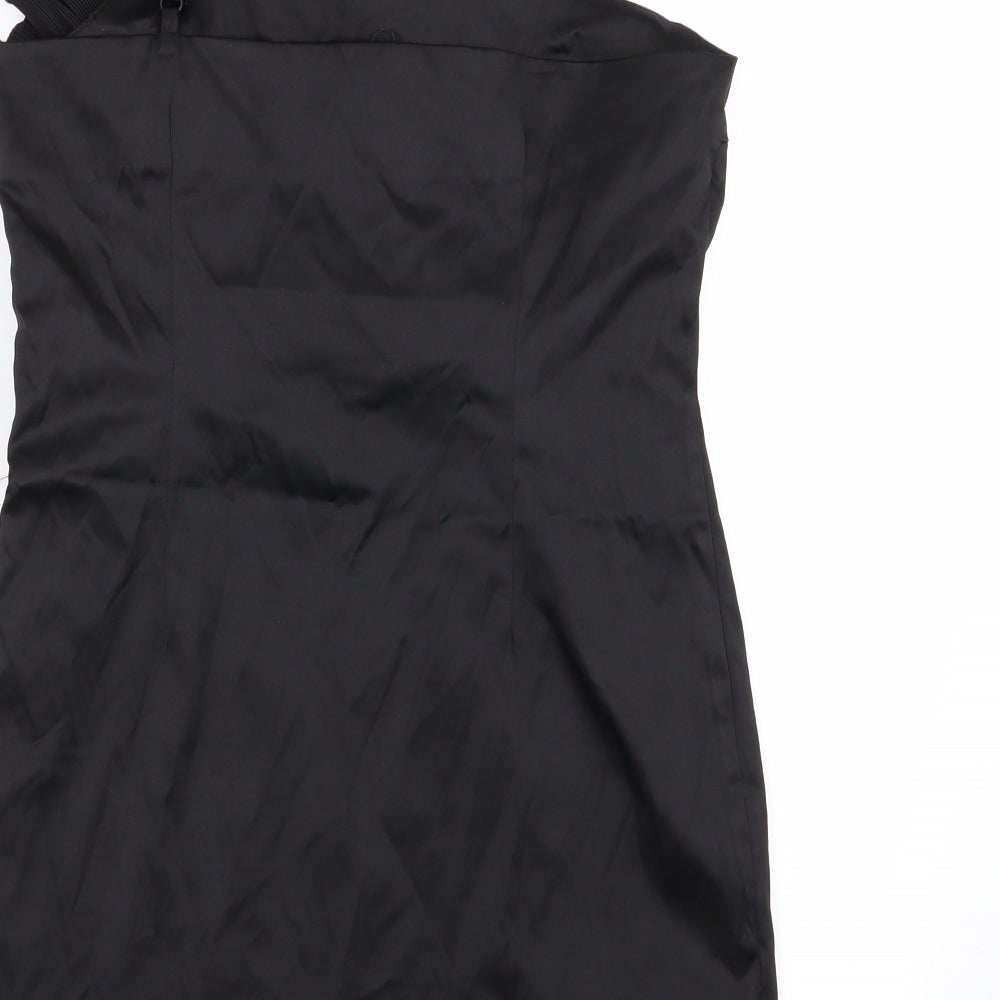 AX Paris Womens Black Floral  A-Line  Size 14