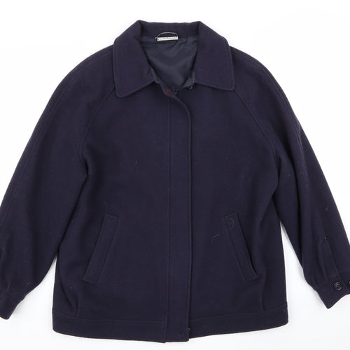 Edinburgh Womens Blue   Overcoat Coat Size 14