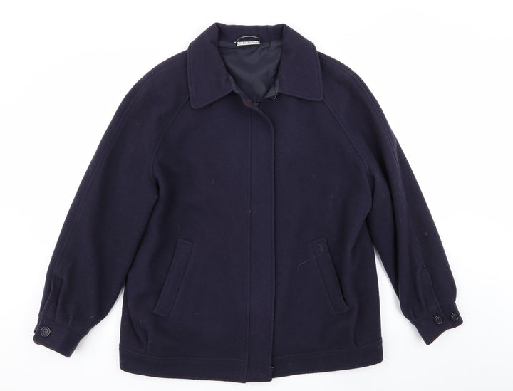 Edinburgh Womens Blue Overcoat Coat Size 14