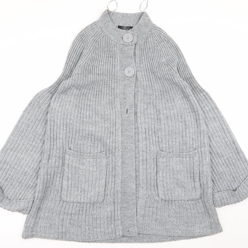 BM Womens Grey   Cardigan Jumper Size M