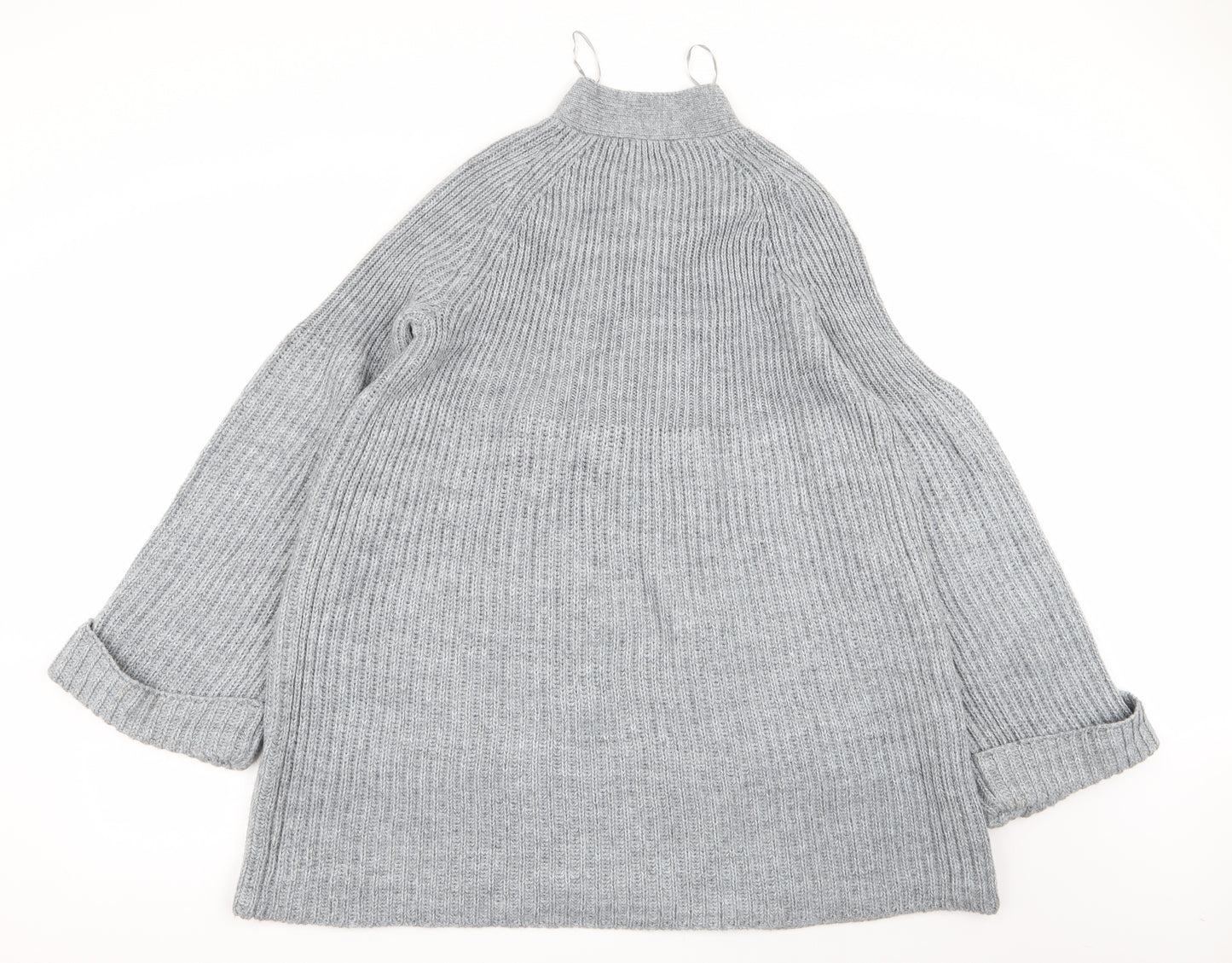 BM Womens Grey   Cardigan Jumper Size M