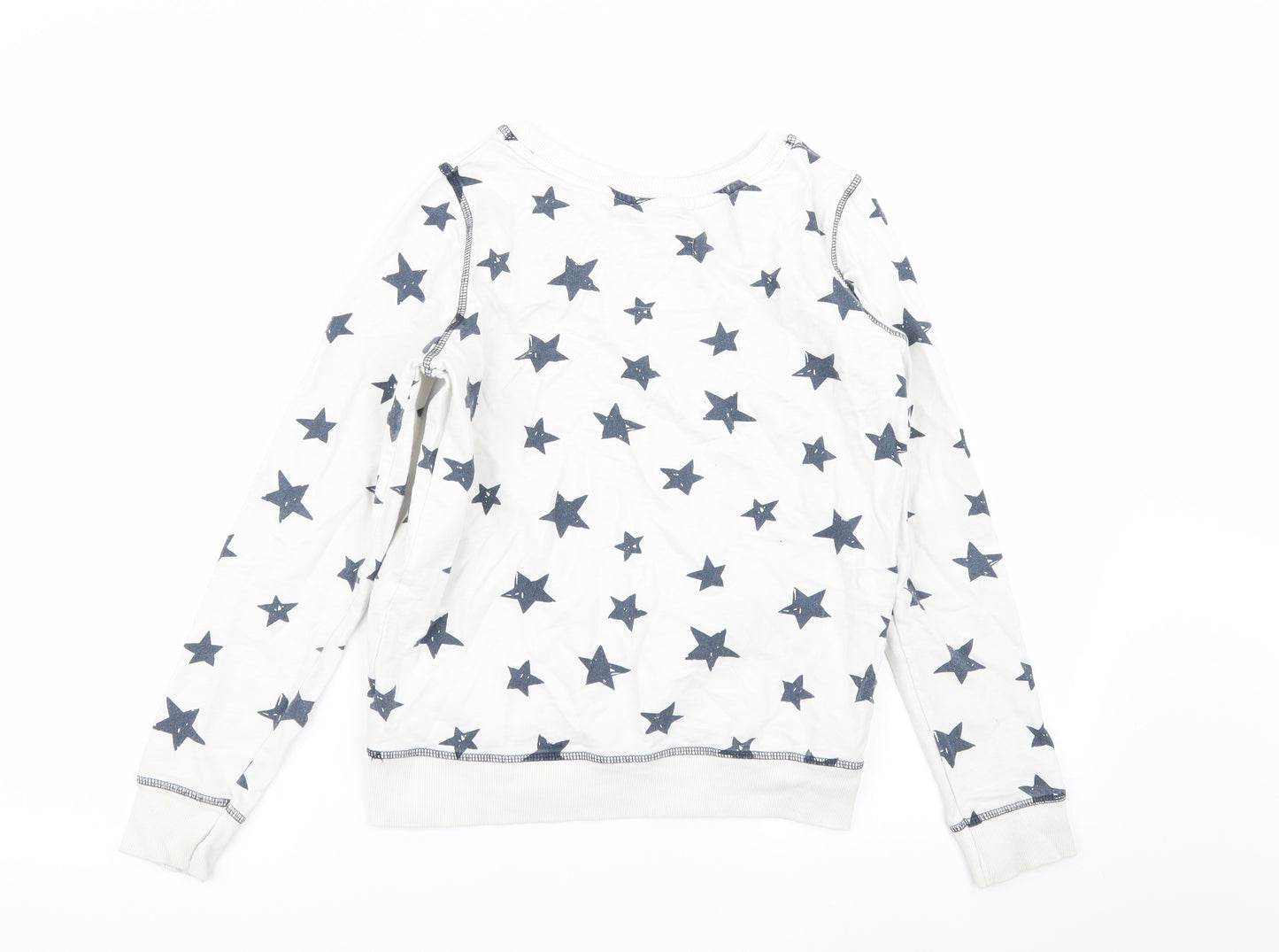 M&Co Boys White   Pullover Jumper Size 11-12 Years  - star design