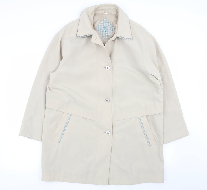 Evans Womens Beige Overcoat Coat Size 14