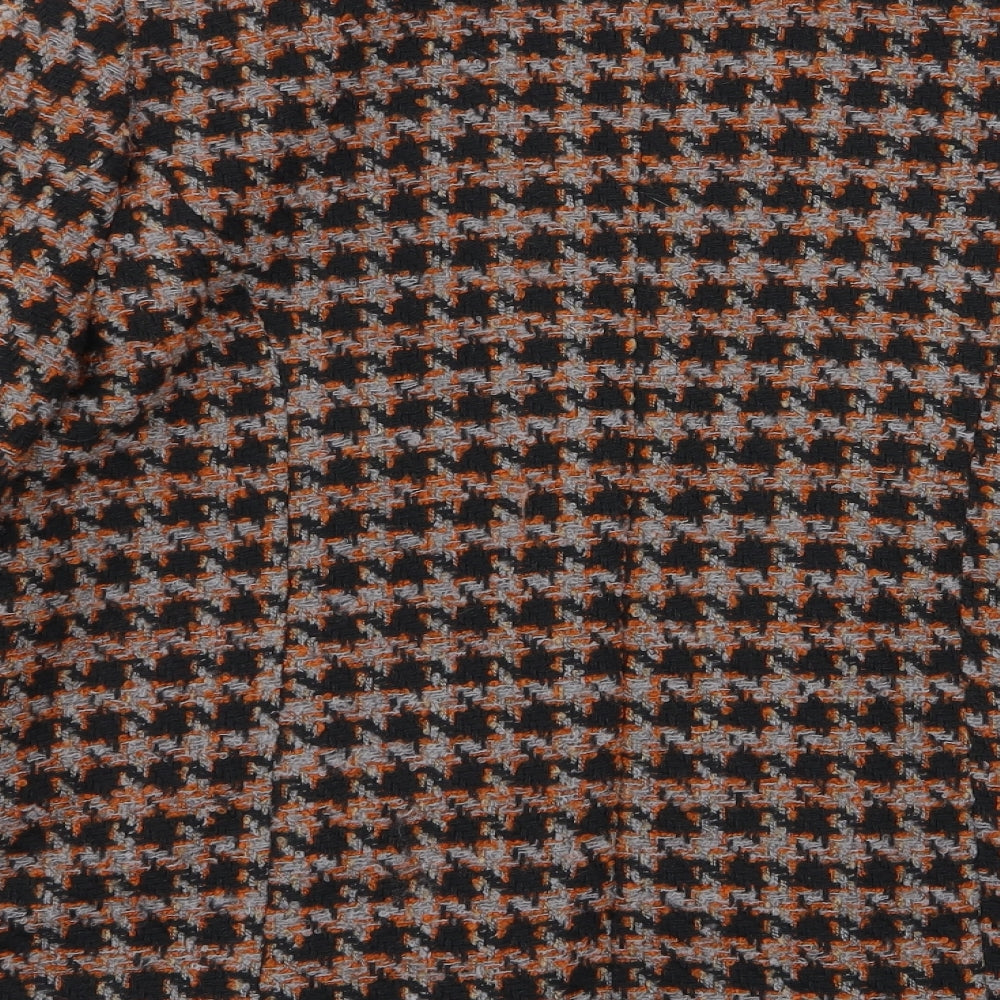 Honor Millburn Womens Multicoloured Houndstooth  Overcoat Coat Size 14
