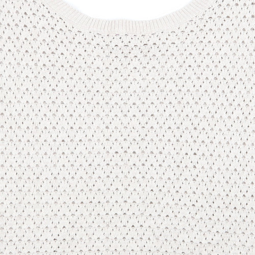 River Island Womens Beige Geometric  Pullover Jumper Size 8