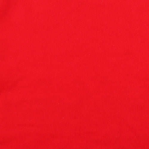 akal Womens Red Floral  Pullover Jumper Size L