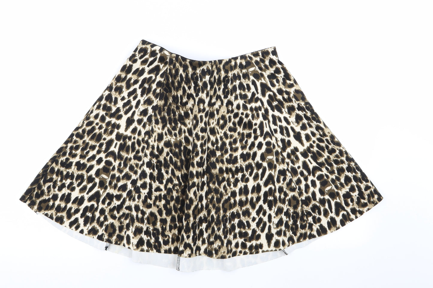 Preworn Womens Multicoloured Animal Print  Flare Skirt Size S  - Stretch waistband