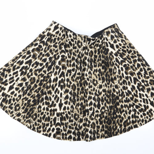 Preworn Womens Multicoloured Animal Print  Flare Skirt Size S  - Stretch waistband