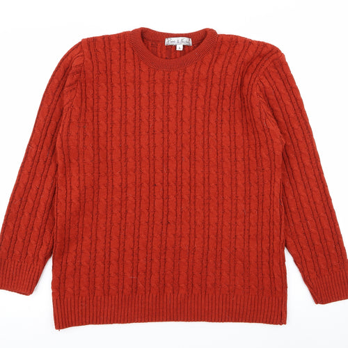 pure and natural Womens Orange   Pullover Jumper Size L