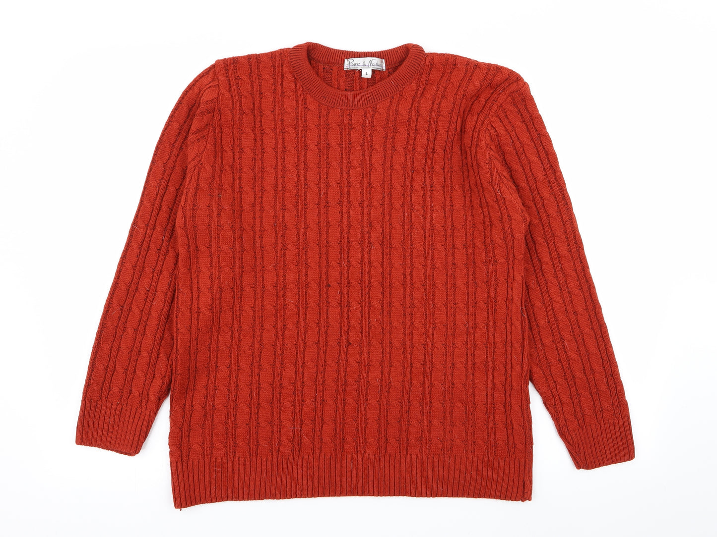 pure and natural Womens Orange   Pullover Jumper Size L