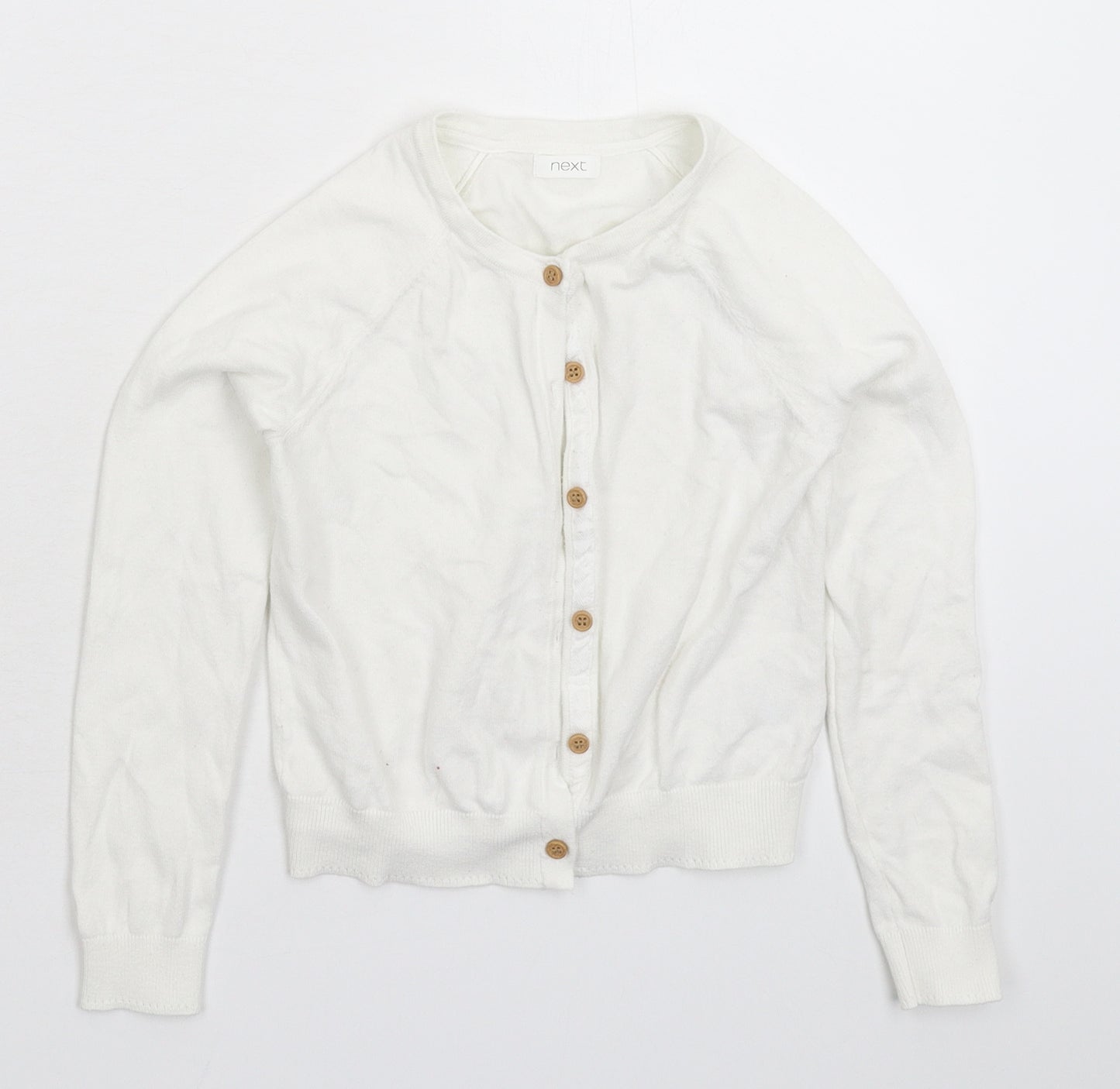 NEXT Girls White  Knit Cardigan Jumper Size 6 Years