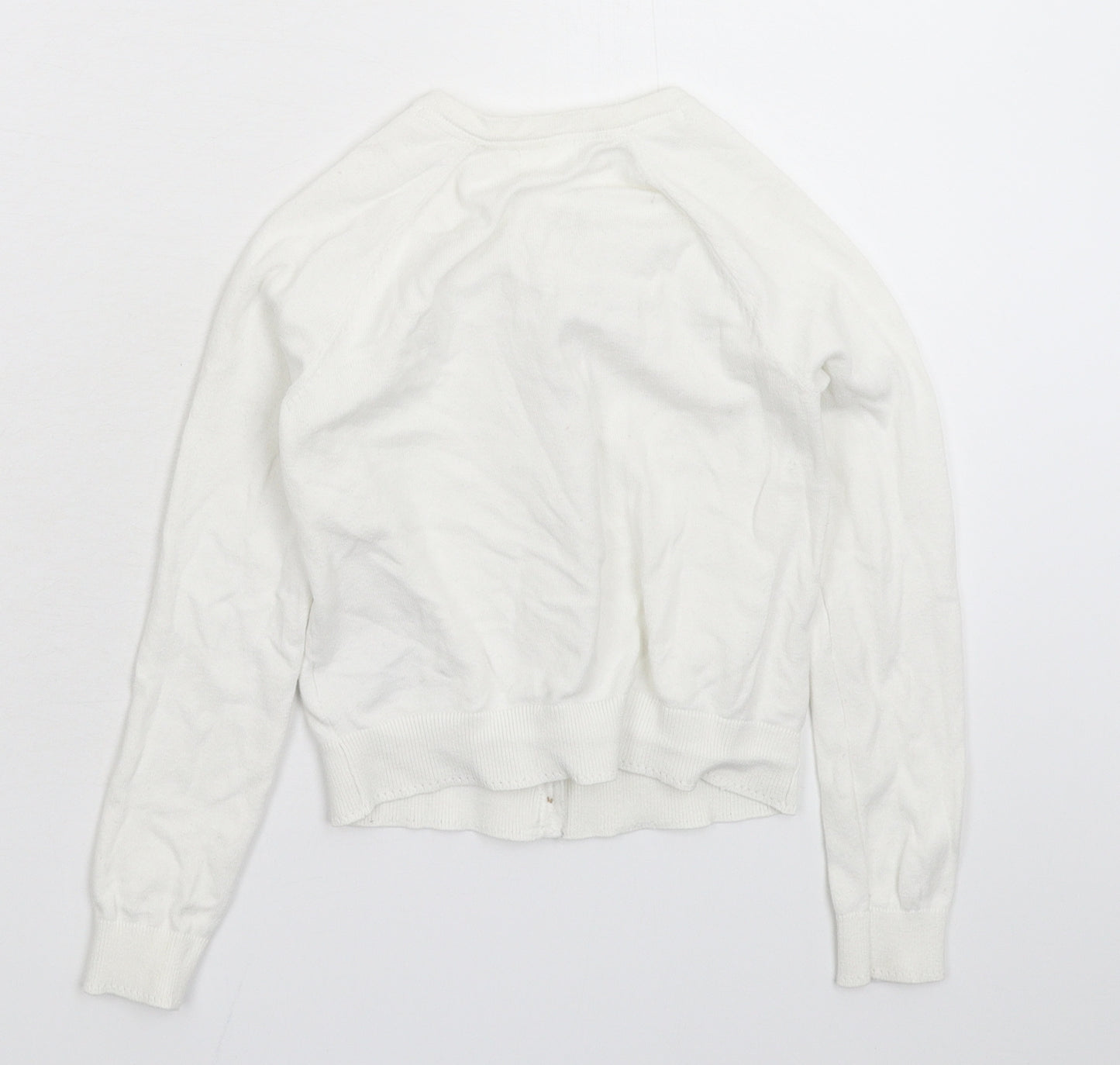NEXT Girls White  Knit Cardigan Jumper Size 6 Years