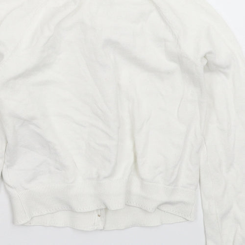 NEXT Girls White  Knit Cardigan Jumper Size 6 Years
