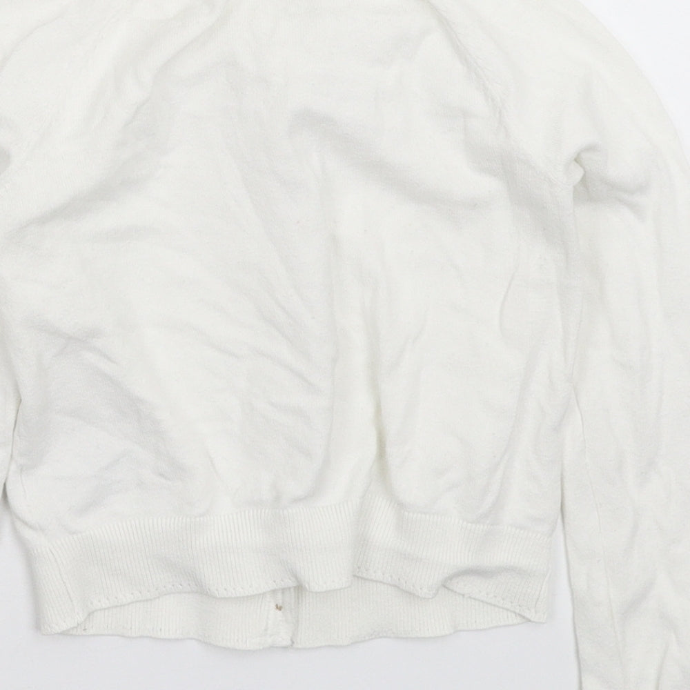 NEXT Girls White  Knit Cardigan Jumper Size 6 Years
