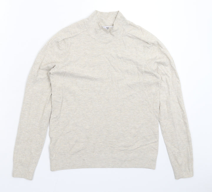 Mango Womens Grey  Knit Pullover Jumper Size S