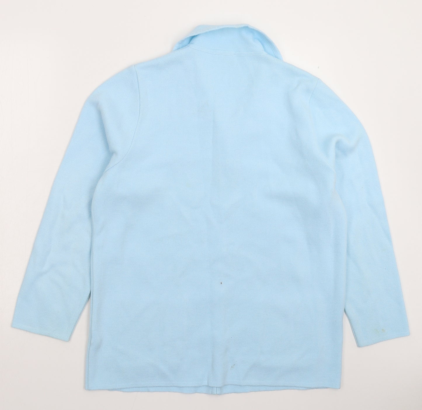 Preworn Womens Blue  Knit Cardigan Jumper Size 14