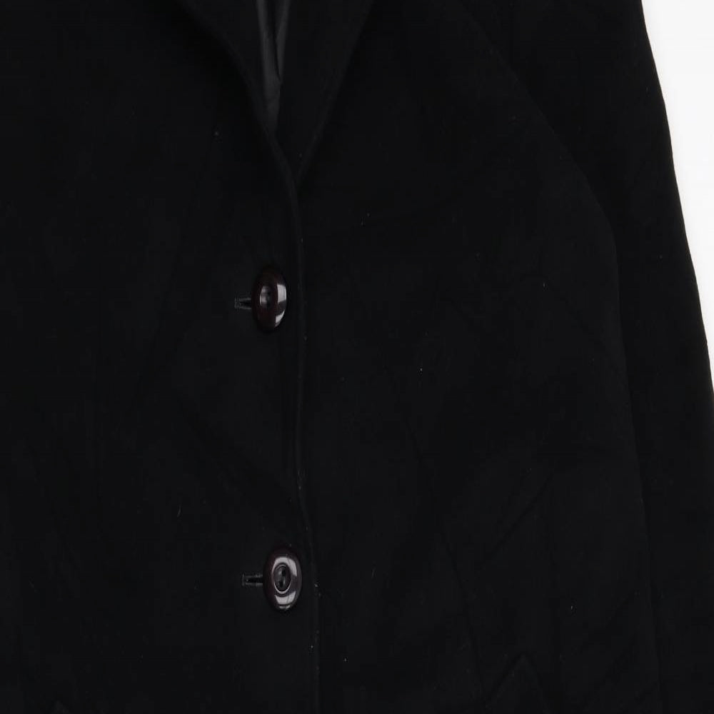 Kristen Blake Womens Black   Overcoat Coat Size 10