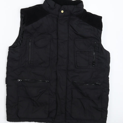 Groundwork Mens Black   Gilet Jacket Size L