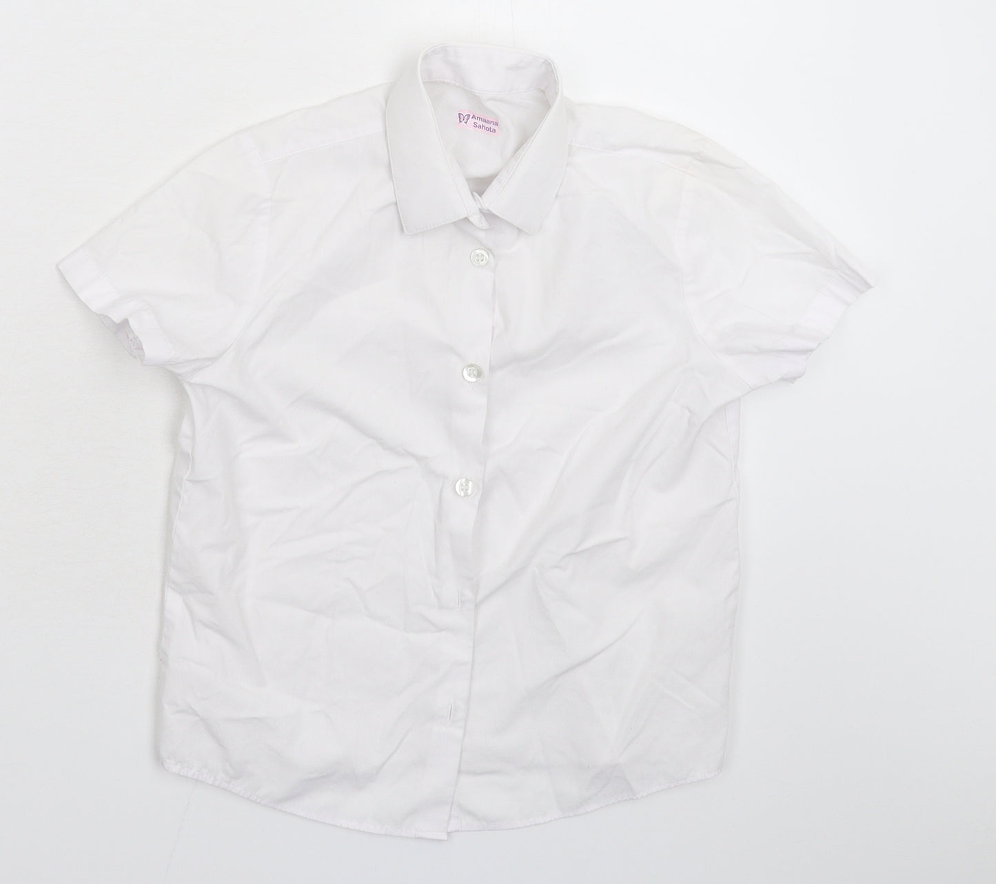 George Boys White   Basic Button-Up Size 7-8 Years