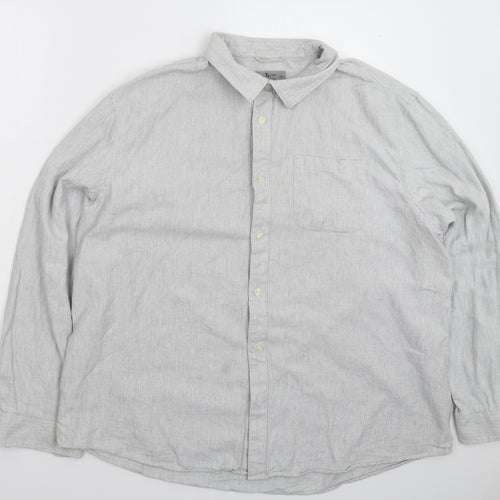 TU Mens Grey    Button-Up Size 2XL
