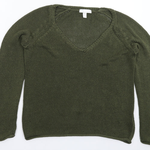 H&M Womens Green  Knit Pullover Jumper Size S