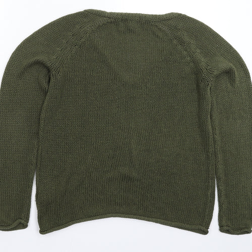 H&M Womens Green  Knit Pullover Jumper Size S