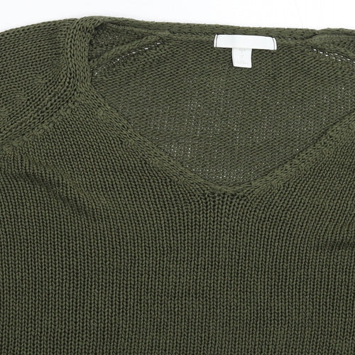 H&M Womens Green  Knit Pullover Jumper Size S
