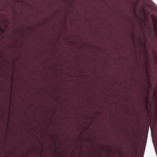 Easy Mens Brown  Knit Pullover Jumper Size M