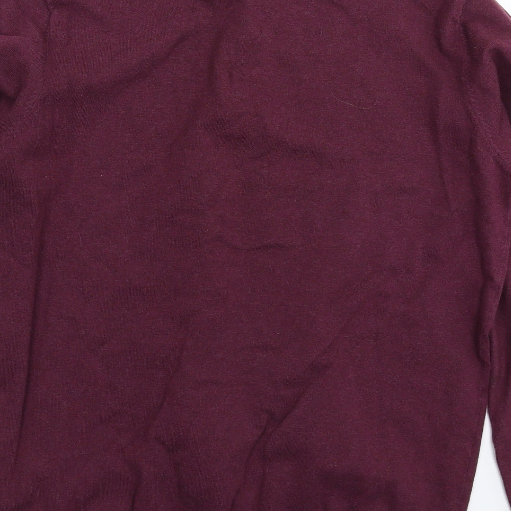 Easy Mens Brown  Knit Pullover Jumper Size M